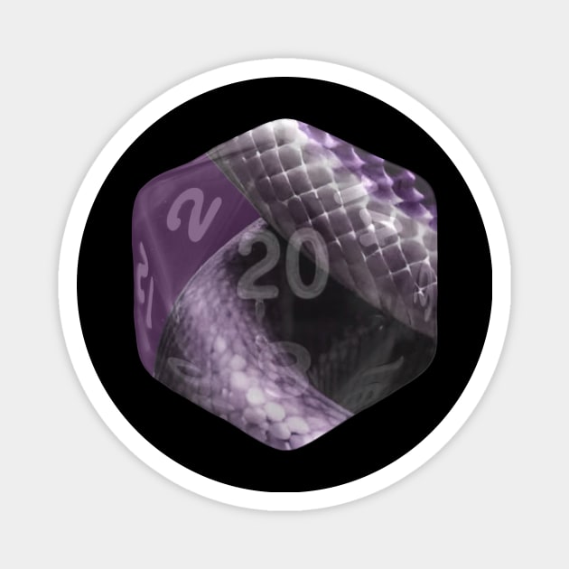 Nat20 Purple Scales Magnet by Geomhectic